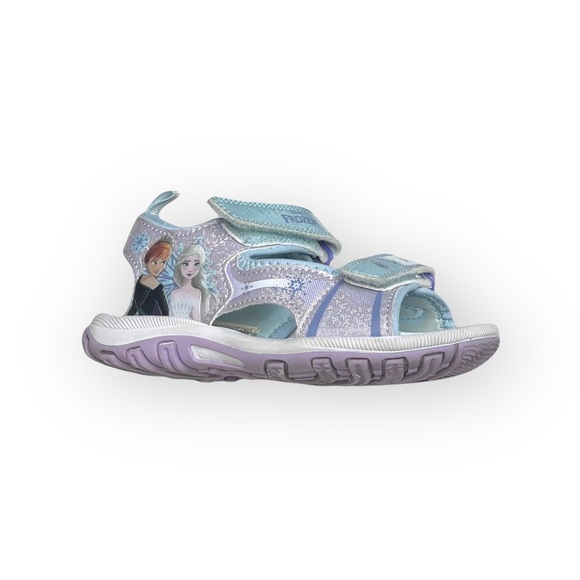 Disney 𖠌 Frozen Elsa Ana Princess Toddler Sandals 𖠌 Lilac Light Blue 𖠌 10 𖠌 - Picture 15 of 16